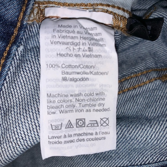 Madewell Rigid Denim A-Line Raw edge Skirt size 24 - Picture 9 of 11